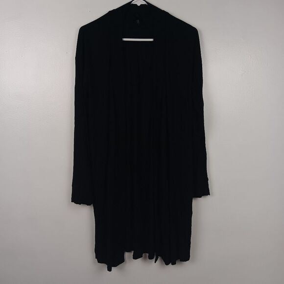Skims Open Cardigan Short Robe Pockets Soft Lounge Small Pockets Black No belt - Picture 1 of 5